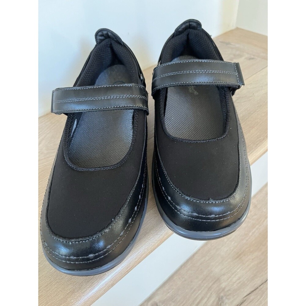 Orthofeet Chickasaw 877 Womens Mary Jane Orthopedic Shoes Sz 10.5B Black Leather